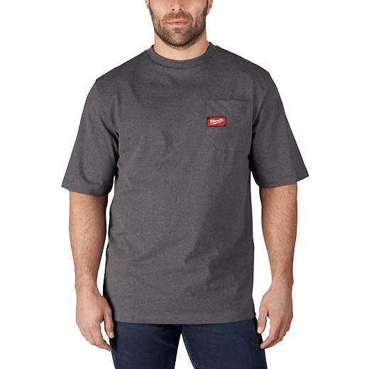 Picture of Milwaukee Electric Tool 601G-2X Heavy Duty Pocket Tee 2X Gray